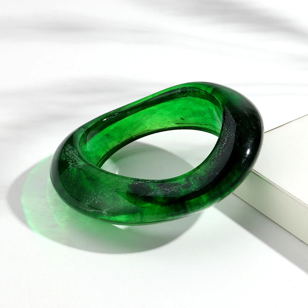 Acrylic Geometric Organic Cuff Bracelet - VEYAROSE
