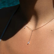 Crystal Tassel Teardrop Necklace - VEYAROSE
