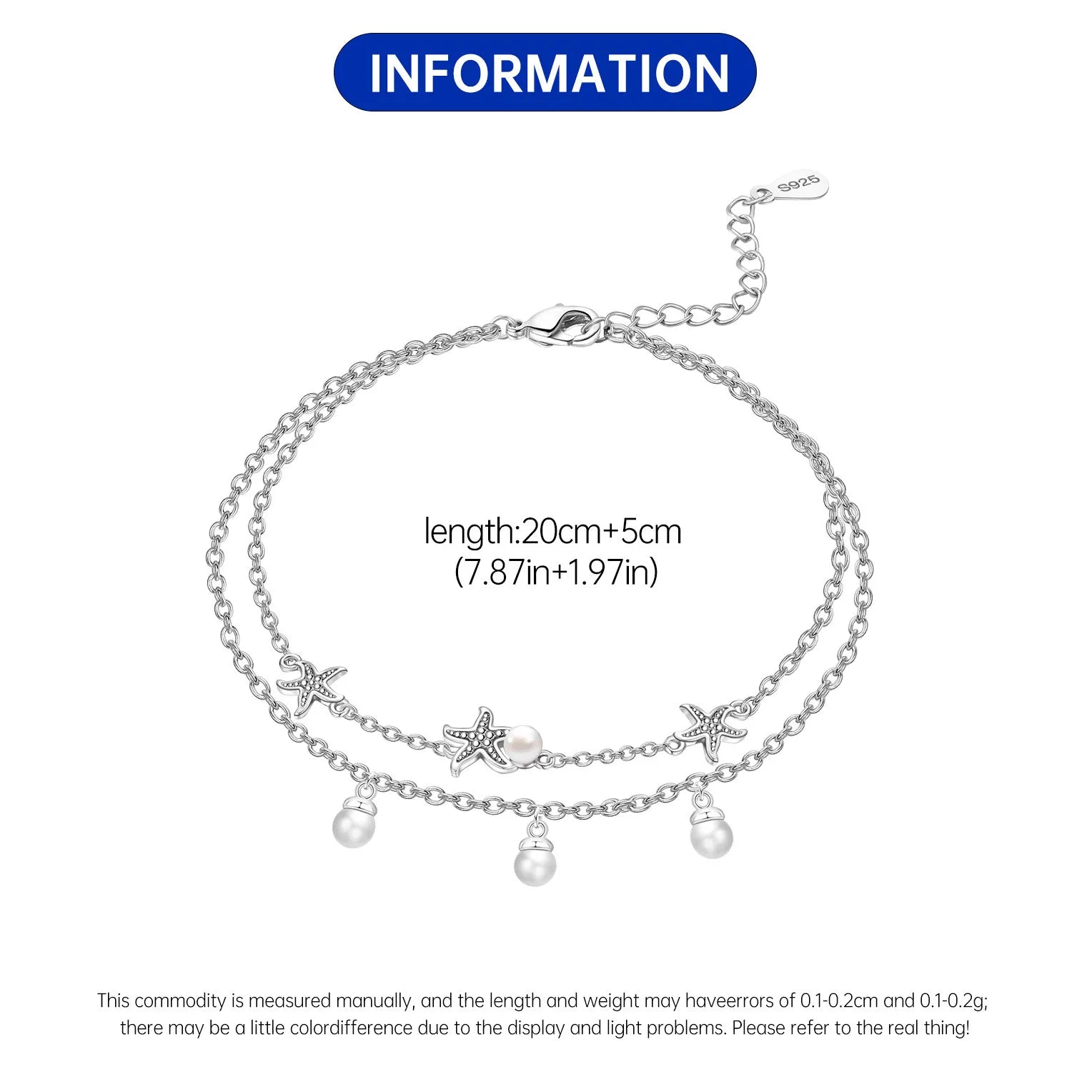 Sterling Silver Anklet - VEYAROSE