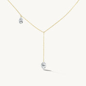 Crystal Tassel Teardrop Necklace - VEYAROSE